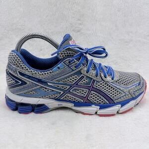 ASICS GT 1000 Womens Running Shoes Silver Blue Pink Size 7 T3R6N Support